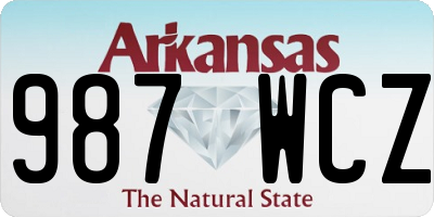 AR license plate 987WCZ