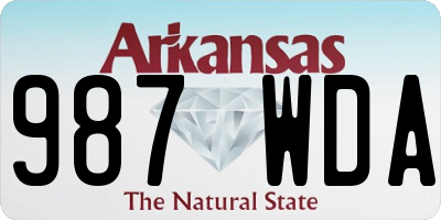 AR license plate 987WDA