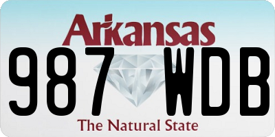 AR license plate 987WDB