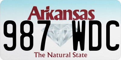 AR license plate 987WDC
