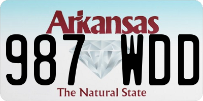 AR license plate 987WDD