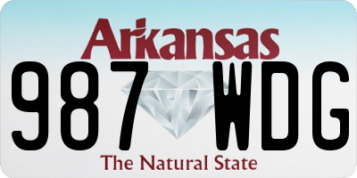 AR license plate 987WDG