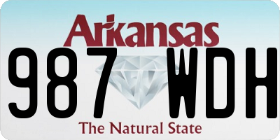 AR license plate 987WDH