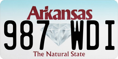 AR license plate 987WDI