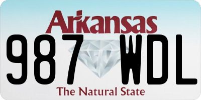 AR license plate 987WDL