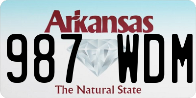 AR license plate 987WDM