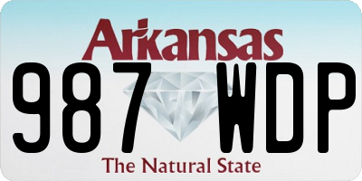 AR license plate 987WDP
