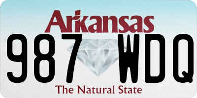 AR license plate 987WDQ