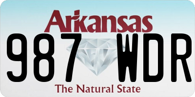 AR license plate 987WDR