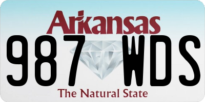 AR license plate 987WDS