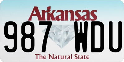AR license plate 987WDU