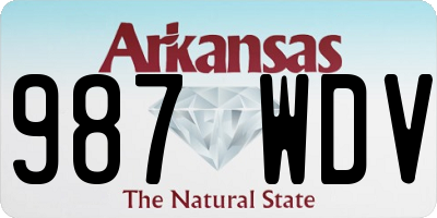 AR license plate 987WDV