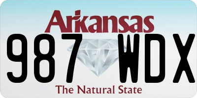 AR license plate 987WDX