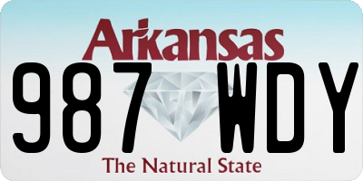 AR license plate 987WDY