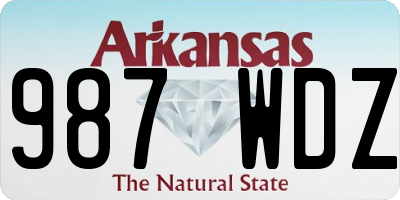 AR license plate 987WDZ