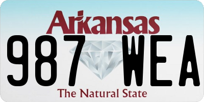 AR license plate 987WEA