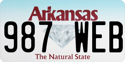 AR license plate 987WEB