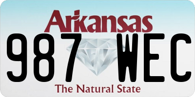 AR license plate 987WEC