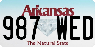 AR license plate 987WED