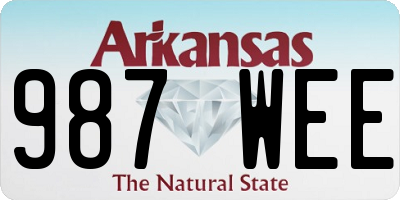 AR license plate 987WEE