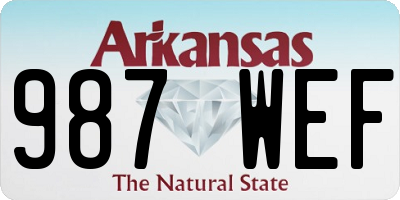 AR license plate 987WEF