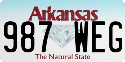 AR license plate 987WEG