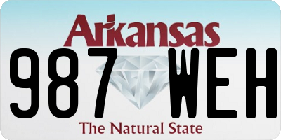 AR license plate 987WEH