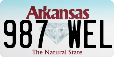 AR license plate 987WEL