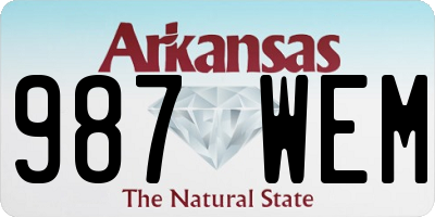 AR license plate 987WEM