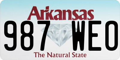 AR license plate 987WEO