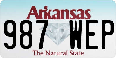 AR license plate 987WEP