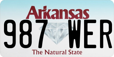 AR license plate 987WER