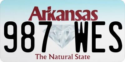 AR license plate 987WES