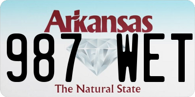 AR license plate 987WET