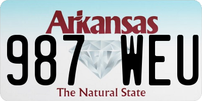 AR license plate 987WEU