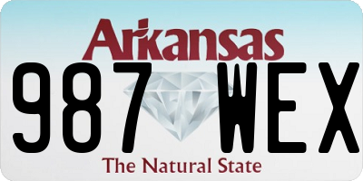 AR license plate 987WEX