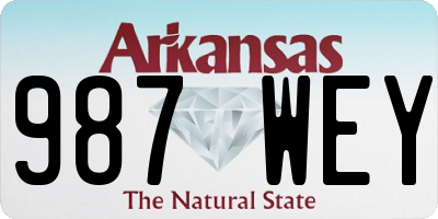 AR license plate 987WEY