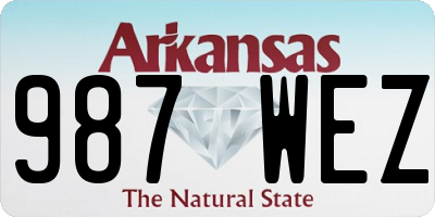 AR license plate 987WEZ