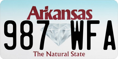 AR license plate 987WFA