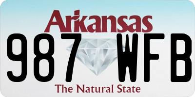 AR license plate 987WFB