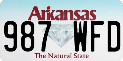 AR license plate 987WFD