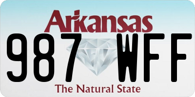 AR license plate 987WFF