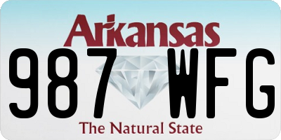 AR license plate 987WFG