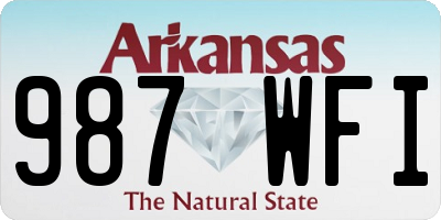 AR license plate 987WFI
