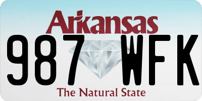 AR license plate 987WFK