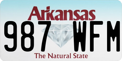 AR license plate 987WFM