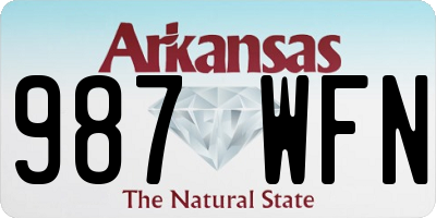 AR license plate 987WFN