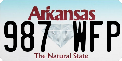 AR license plate 987WFP