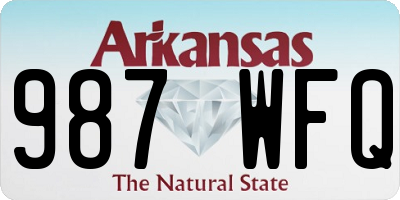 AR license plate 987WFQ