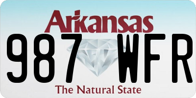 AR license plate 987WFR